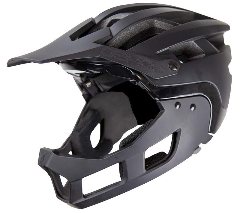 Demon United FR Link System Mountain Bike Helmet Fullface with Removable Chin Guard- Includes Head Cinch Adjuster and Padded Cheek Fit Kit - Image 1